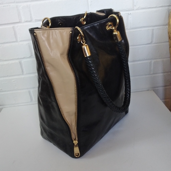 Badgley Mischka Tote black leather - Picture 2 of 7